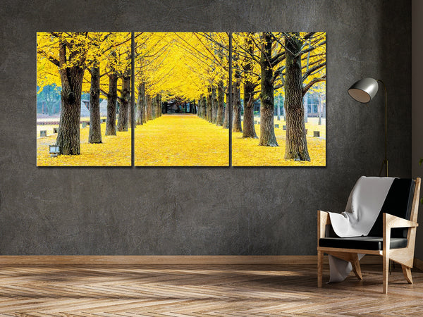 Golden Trees | 3 in 1 | Printing On Canvas