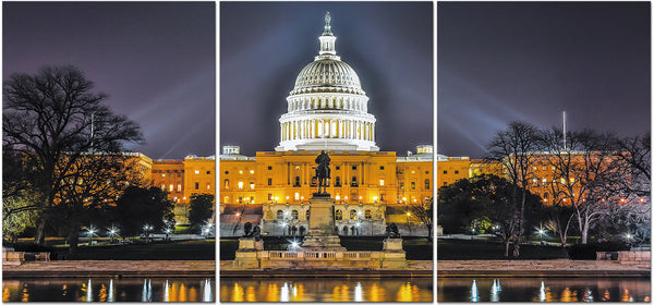 US Capitol at Night | 3 in 1 | Printing On Canvas