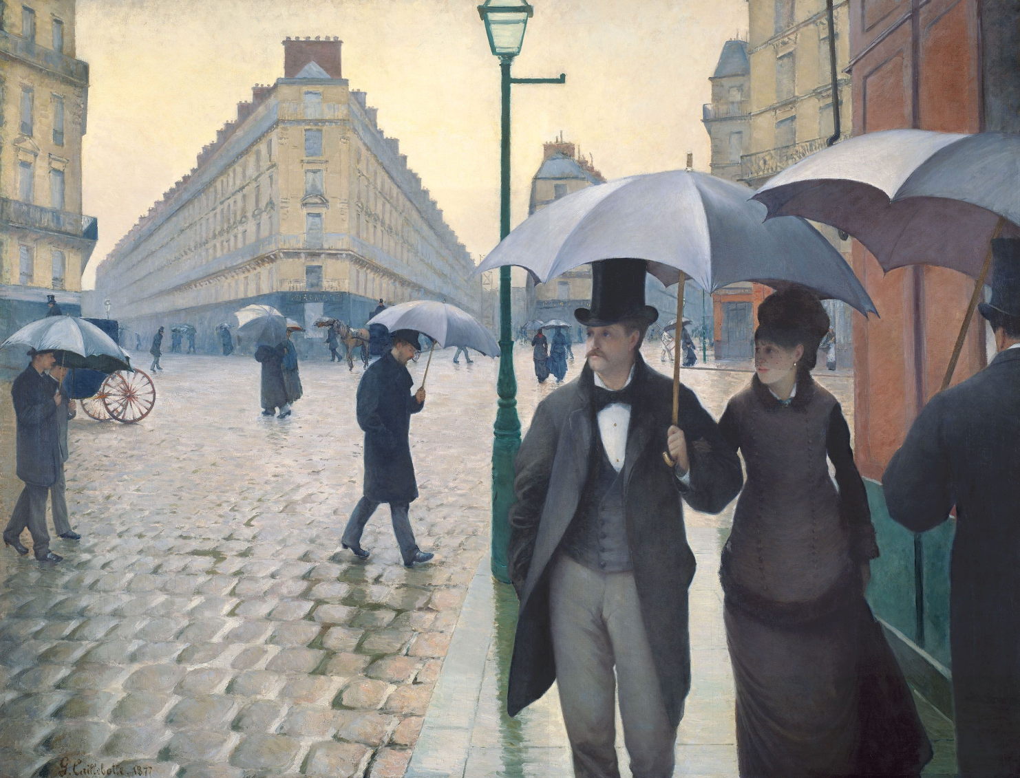 Paris a rainy day by Gustave Caillebotte
